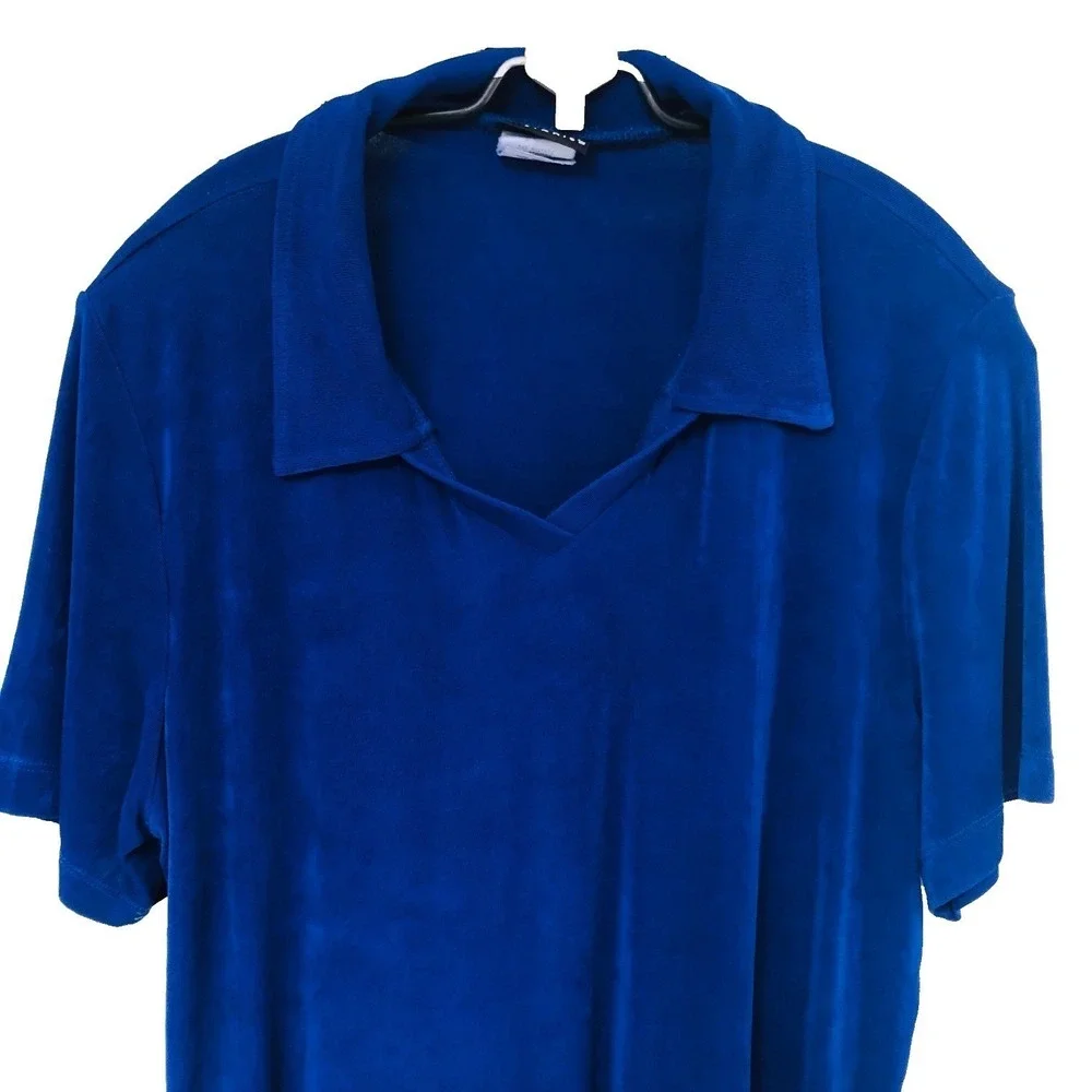 Y2K Citiknits Womens Maxi Skirt Set Blu Slinky Jersey Knit Office USA Travel S/M